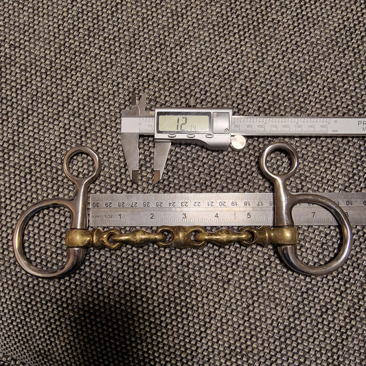 5.5" copper waterford hanging cheek snaffle bit B1230