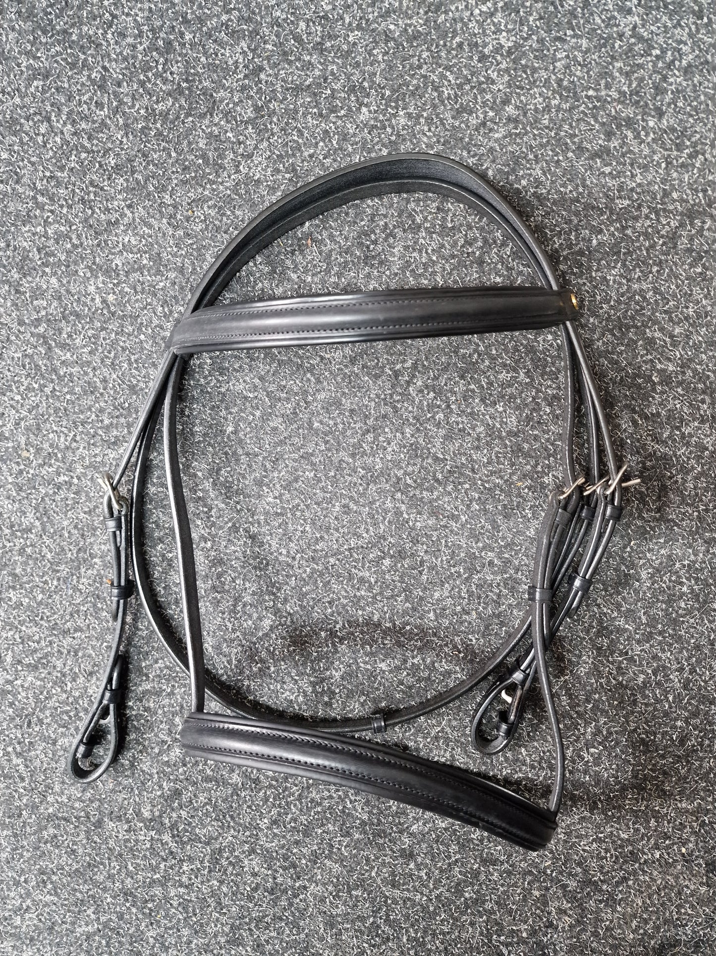Cob black english leather cavesson Bridle A71