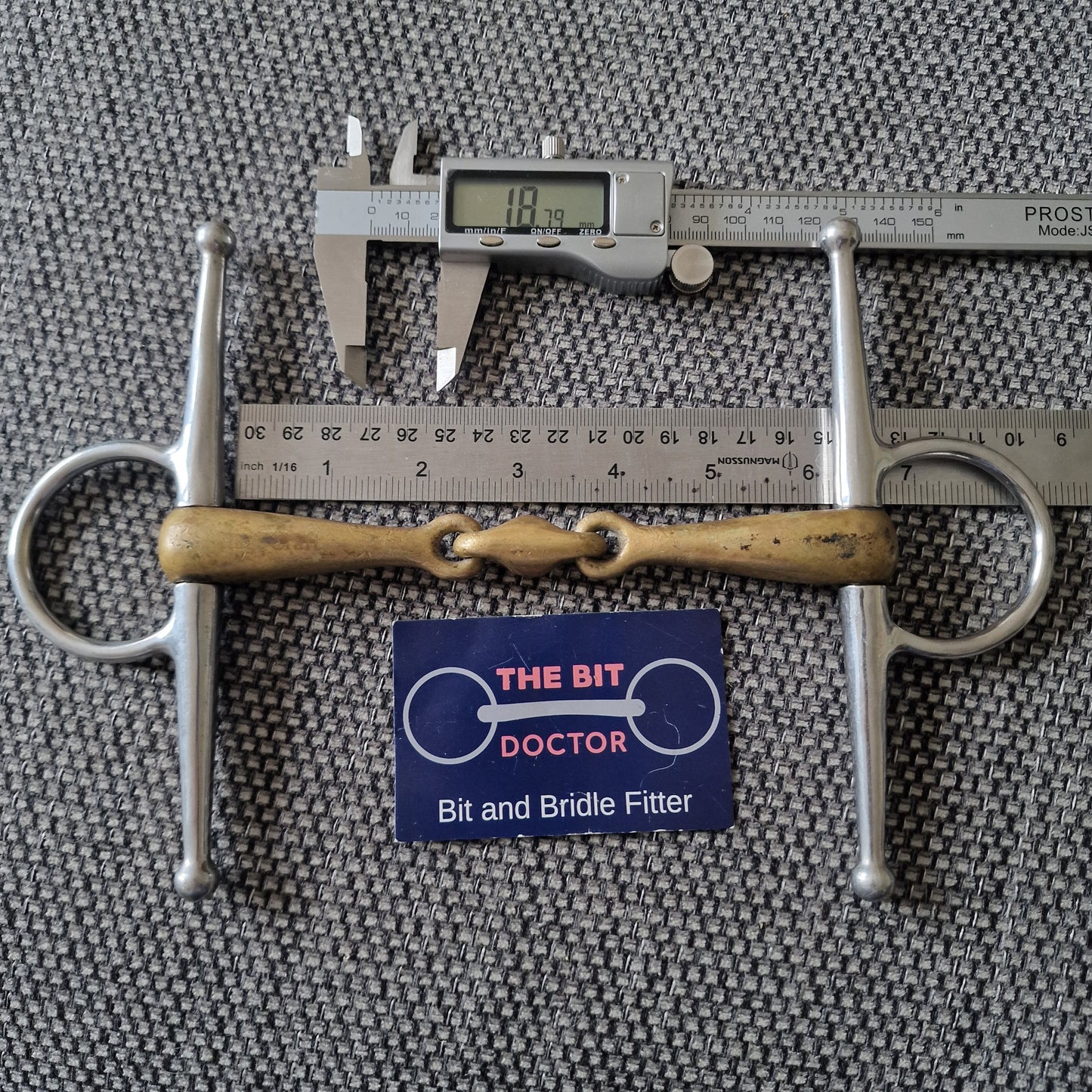 6" full cheek copper lozenge snaffle Bit B1452