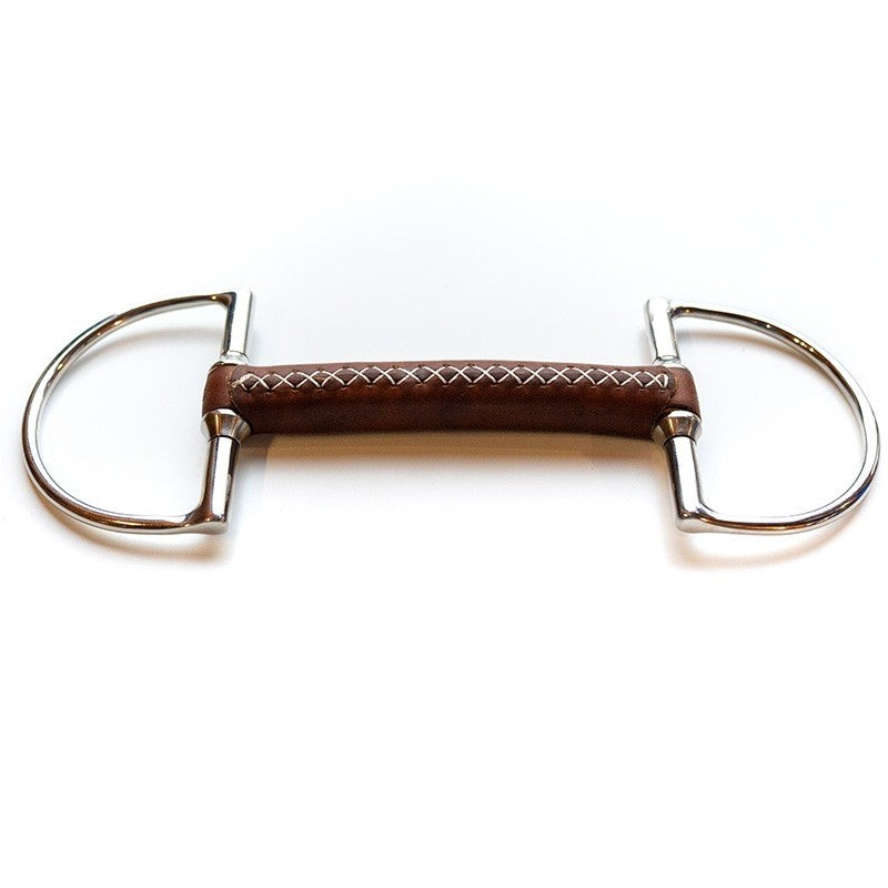 Jump'in Round Leather D-Ring Snaffle Bit