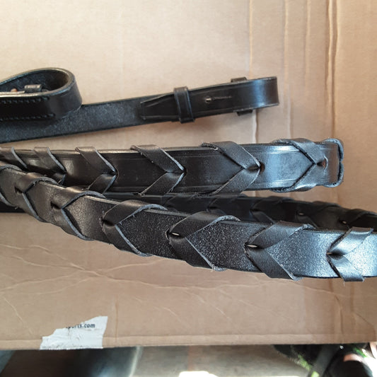 TBD English leather laced leather reins