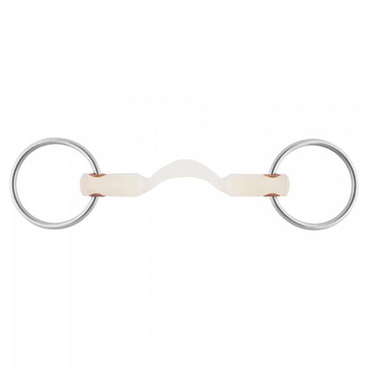 Nathe ported Mullen mouth loose ring snaffle bit
