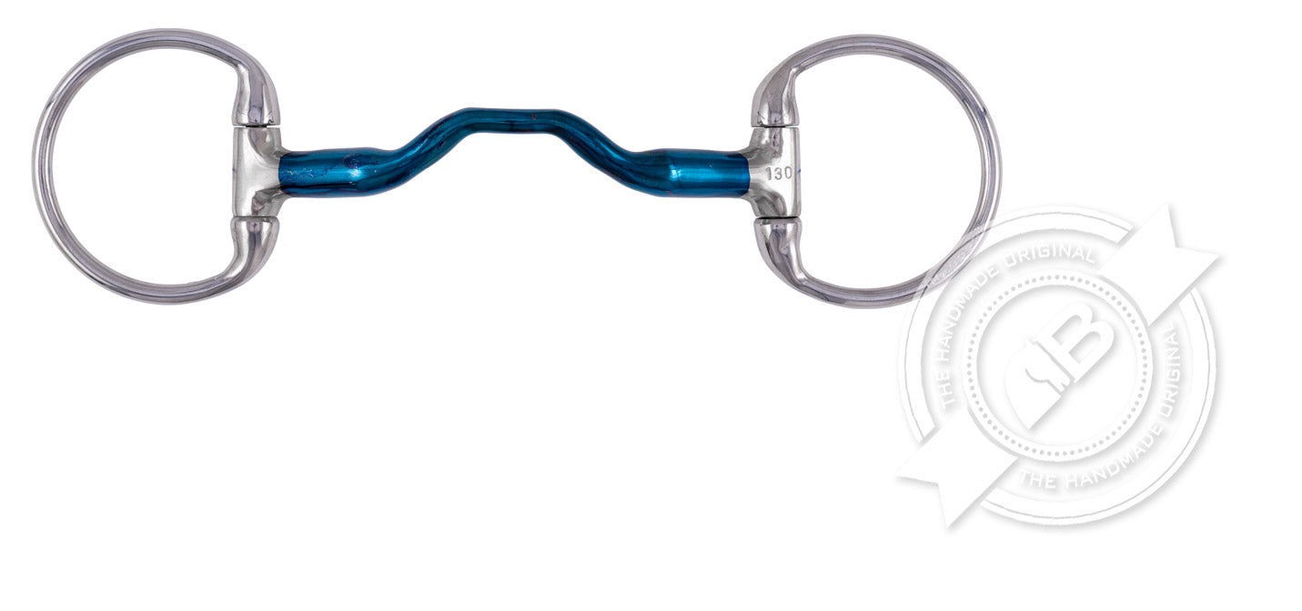 Bombers blue eggbutt happy tongue snaffle bit – The Bit Doctor
