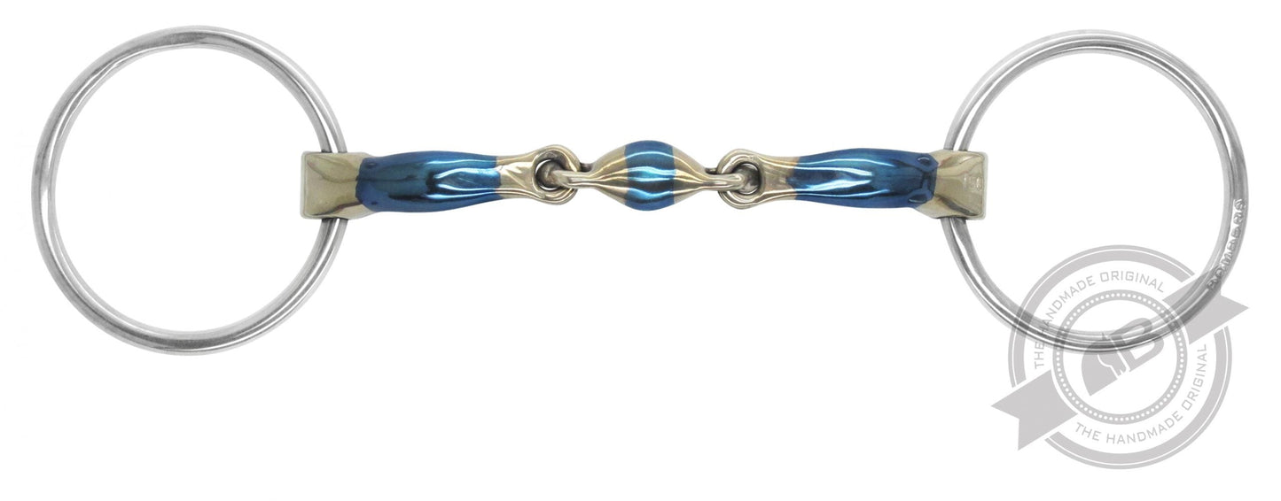 Bombers loose ring elliptical lozenge lock up snaffle bit