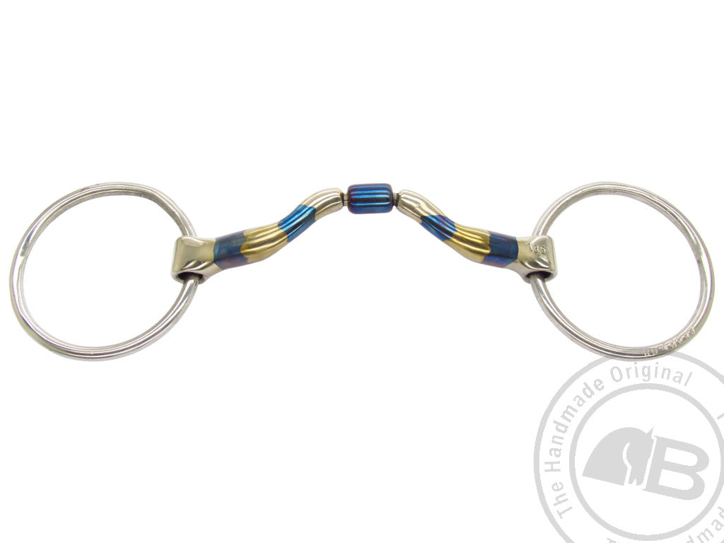 Bombers Loose Ring Ported Barrel snaffle bit