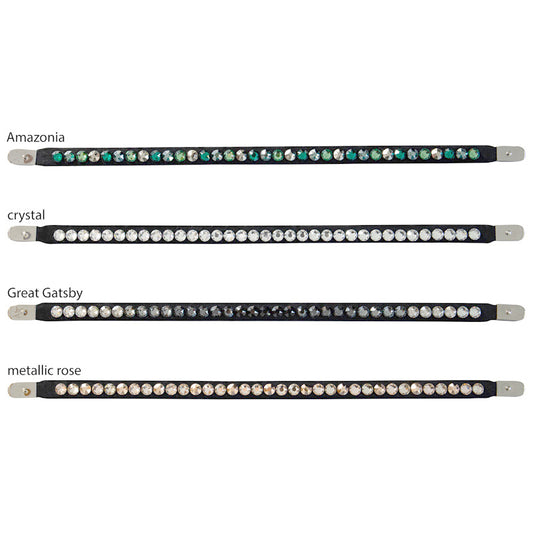 Stubben Magic Tack single row crystal straight browband