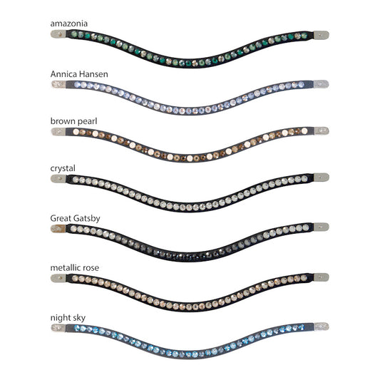 Stubben Magic Tack single row crystal curved browband