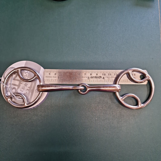 4.5" loop ring bevel jointed snaffle bit B130