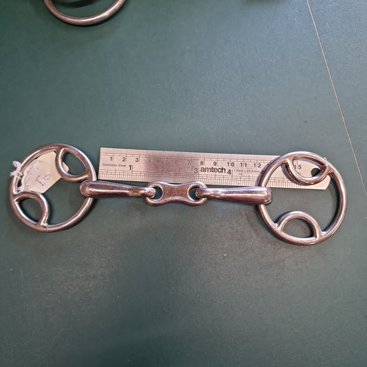 4.75" loop ring bevel french link snaffle bit B147