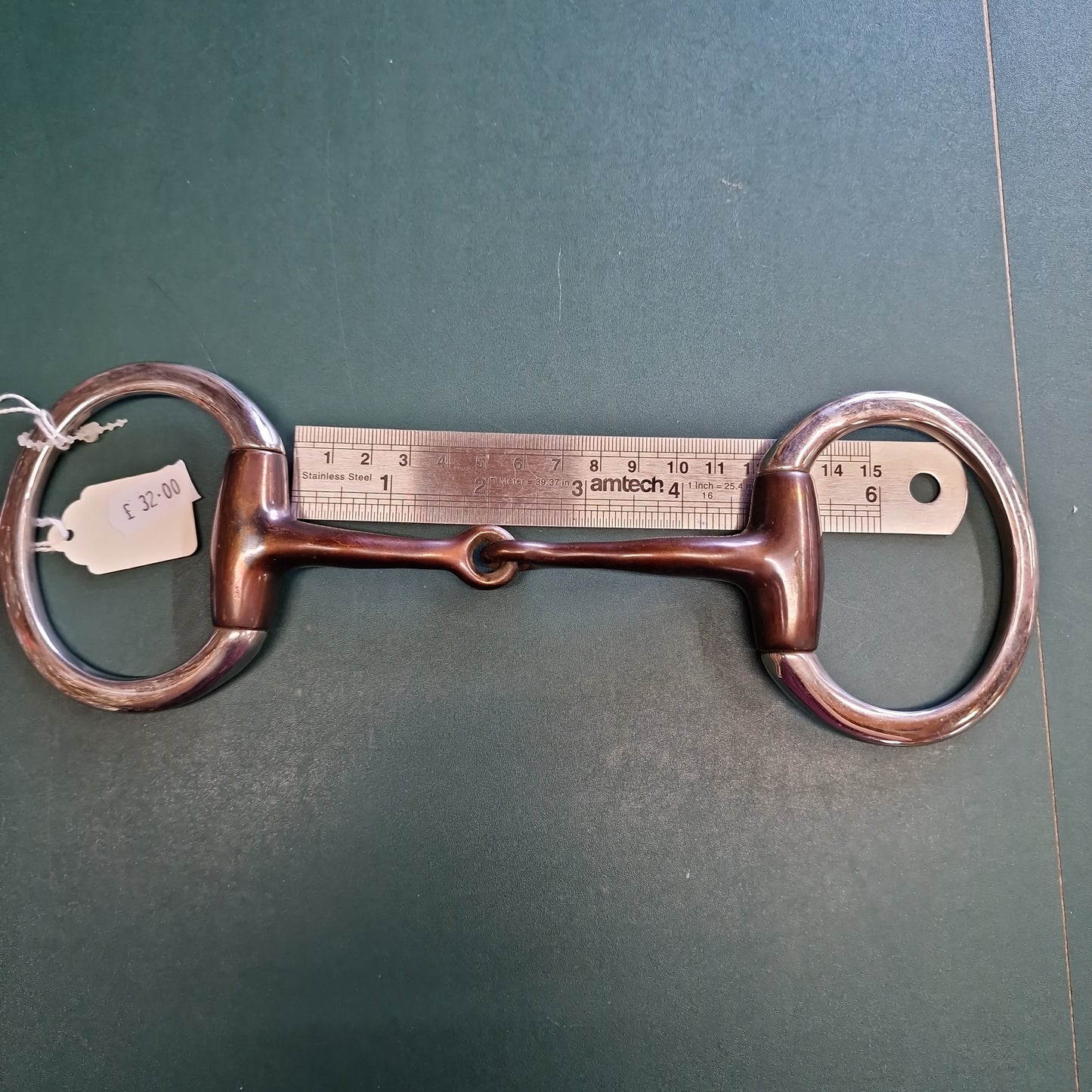 4.5" eggbutt sweet iron jointed snaffle bit B118