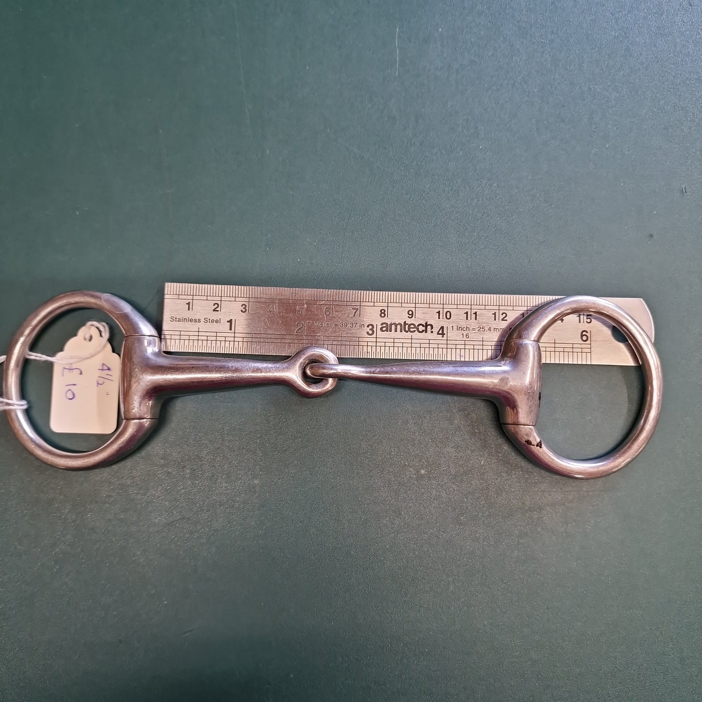 4.5" eggbutt jointed bradoon snaffle bit B116