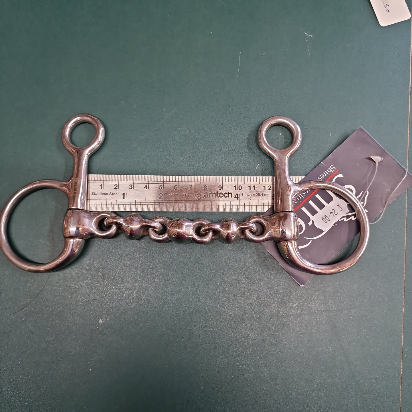 4.5" Shires hanging cheek waterford snaffle bit B128