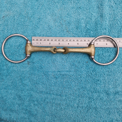 6" eggbutt anatomical copper lozenge snaffle bit B11