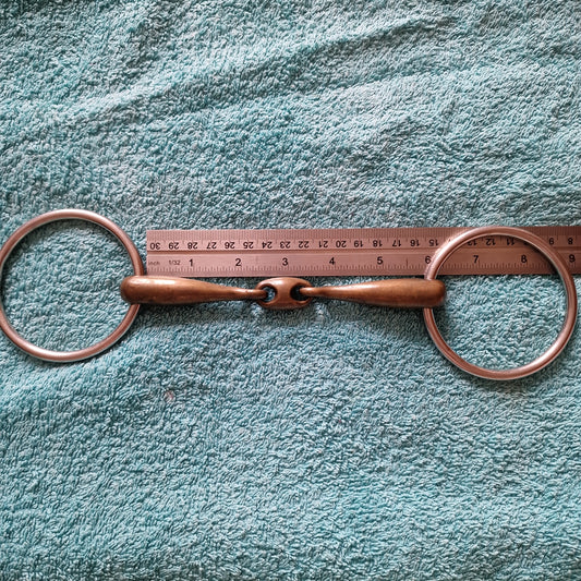 5.75" loose ring copper lozenge snaffle bit B19