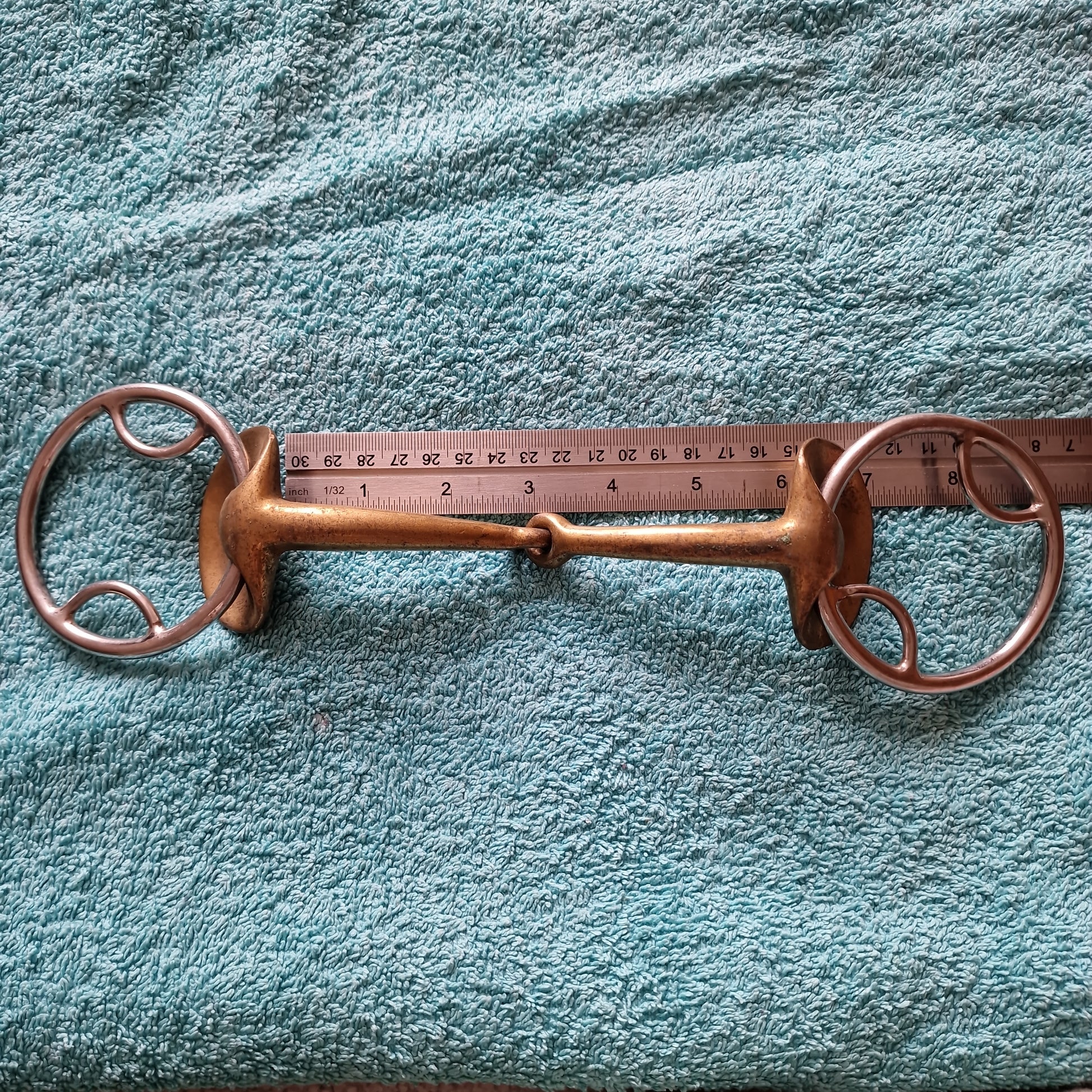 5.75" Stubben Golden Wings loop ring bevel jointed snaffle bit B20 ...