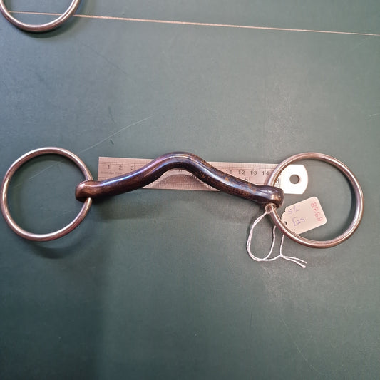 5.5" loose ring sweet iron ported snaffle bit B338