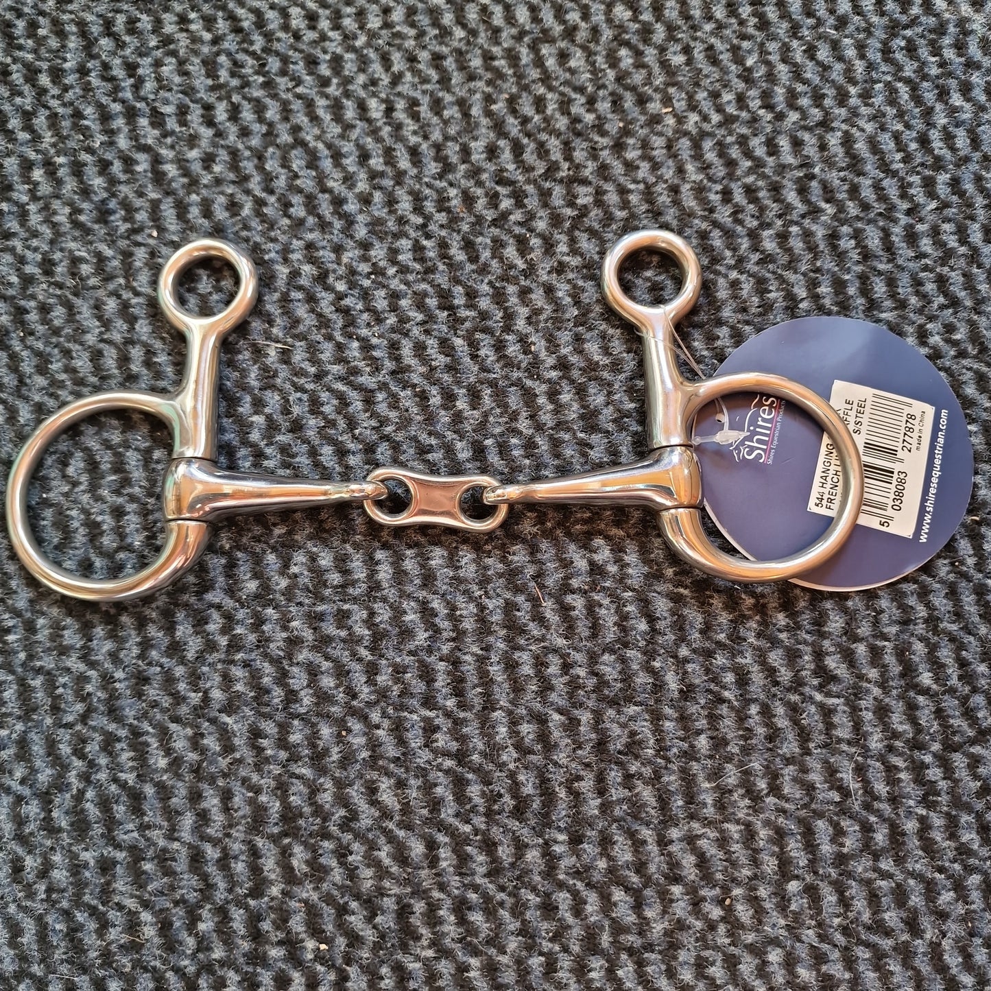 6" Shires Hanging Cheek French Link Snaffle bit B410