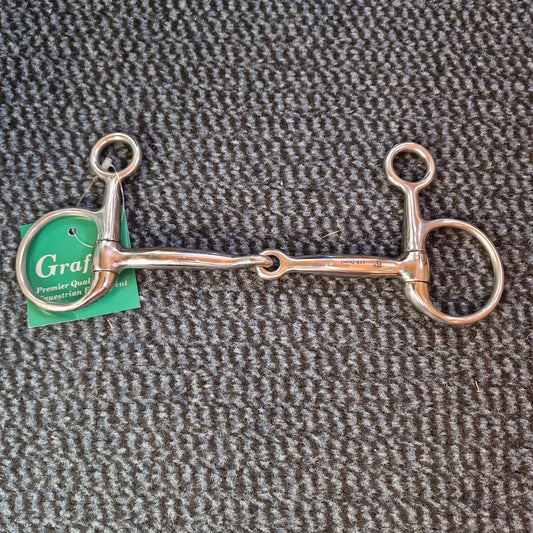 6" Grafton Hanging Cheek Jointed Snaffle bit B413