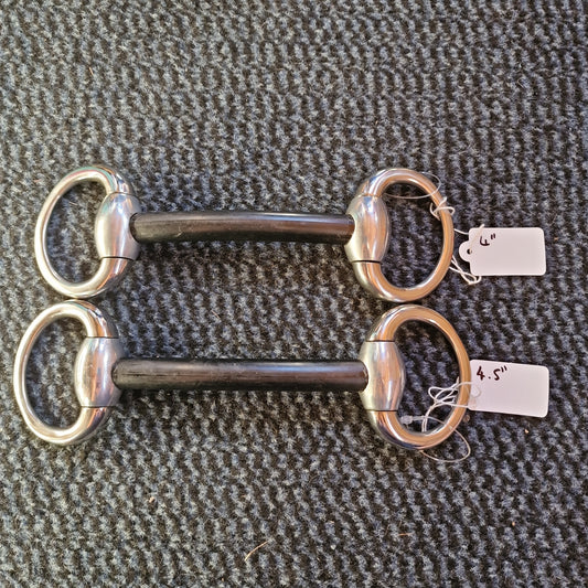 4.5" Grafton Eggbutt Nylon Mullen Snaffle bit B425