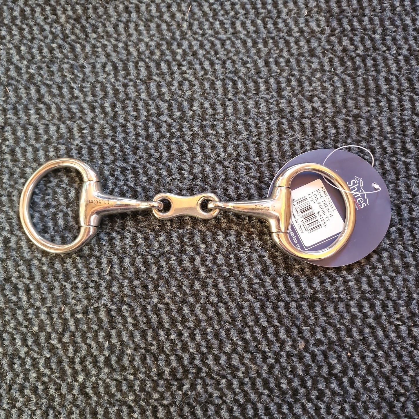 4.5" Shires Eggbutt French Link Bradoon Snaffle bit B426