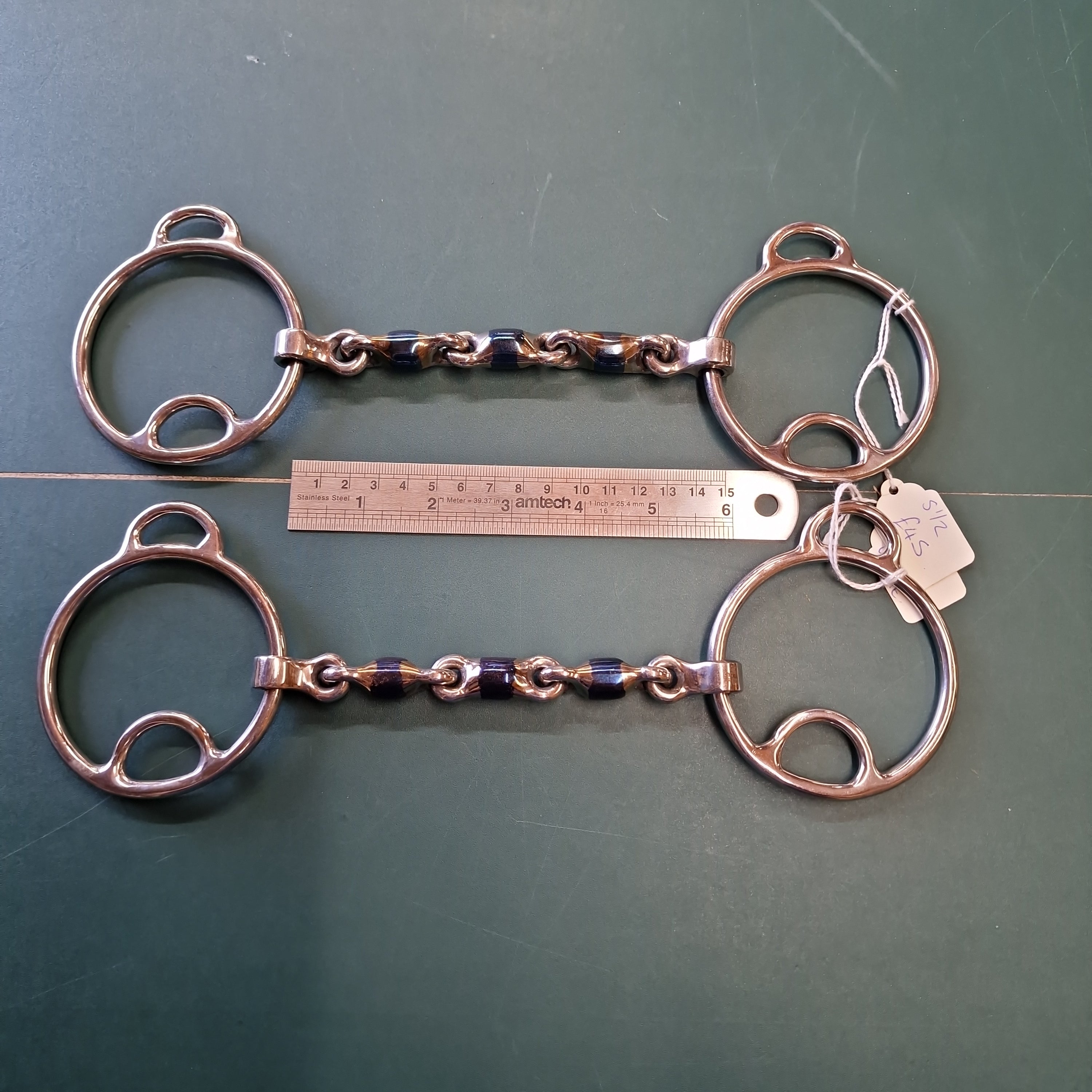 Tough1 2-1/2 in. Shank Sweet Iron Jr. Cow Twisted Dogbone Snaffle Bit