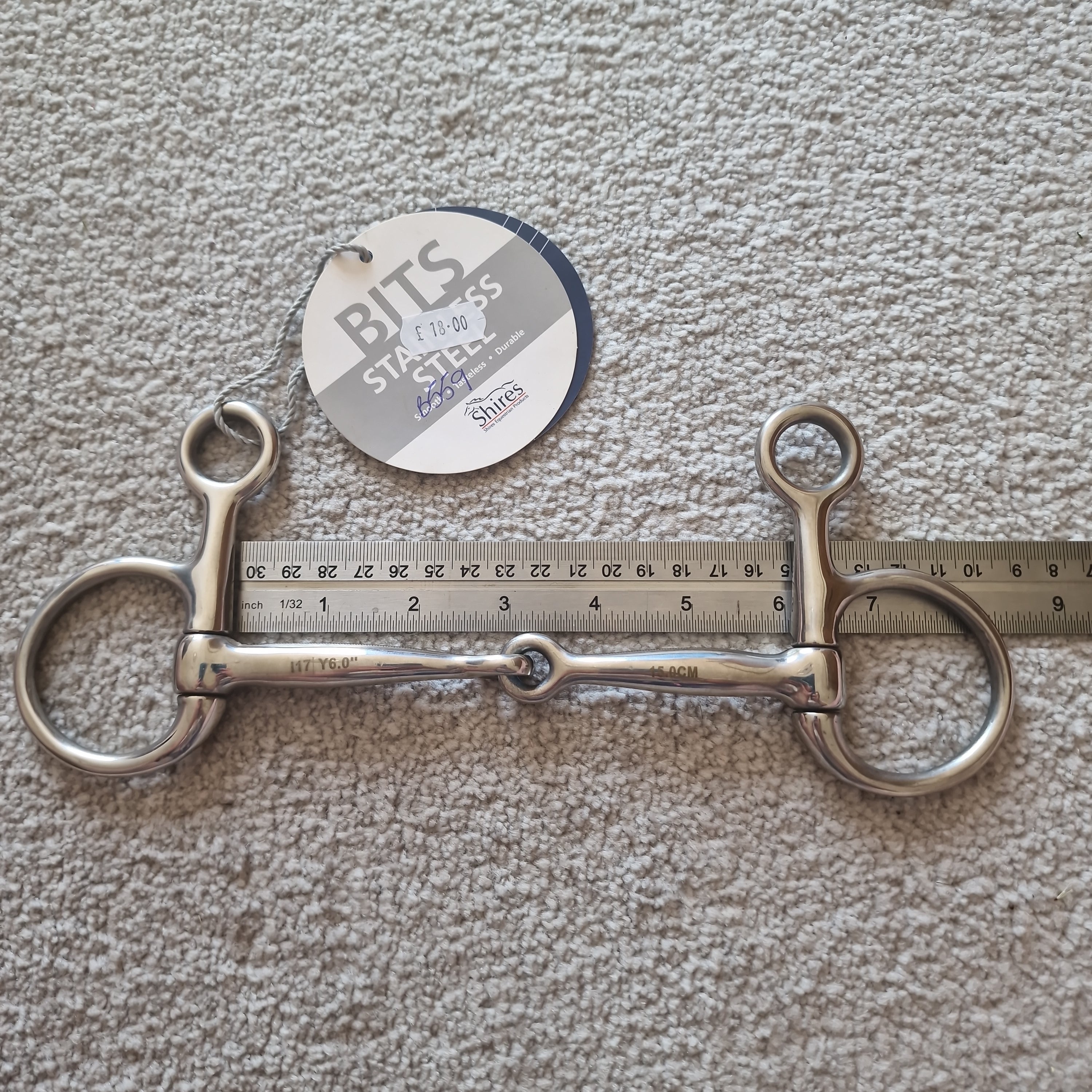 6" Shires hanging cheek jointed snaffle bit - new B559 – The Bit Doctor