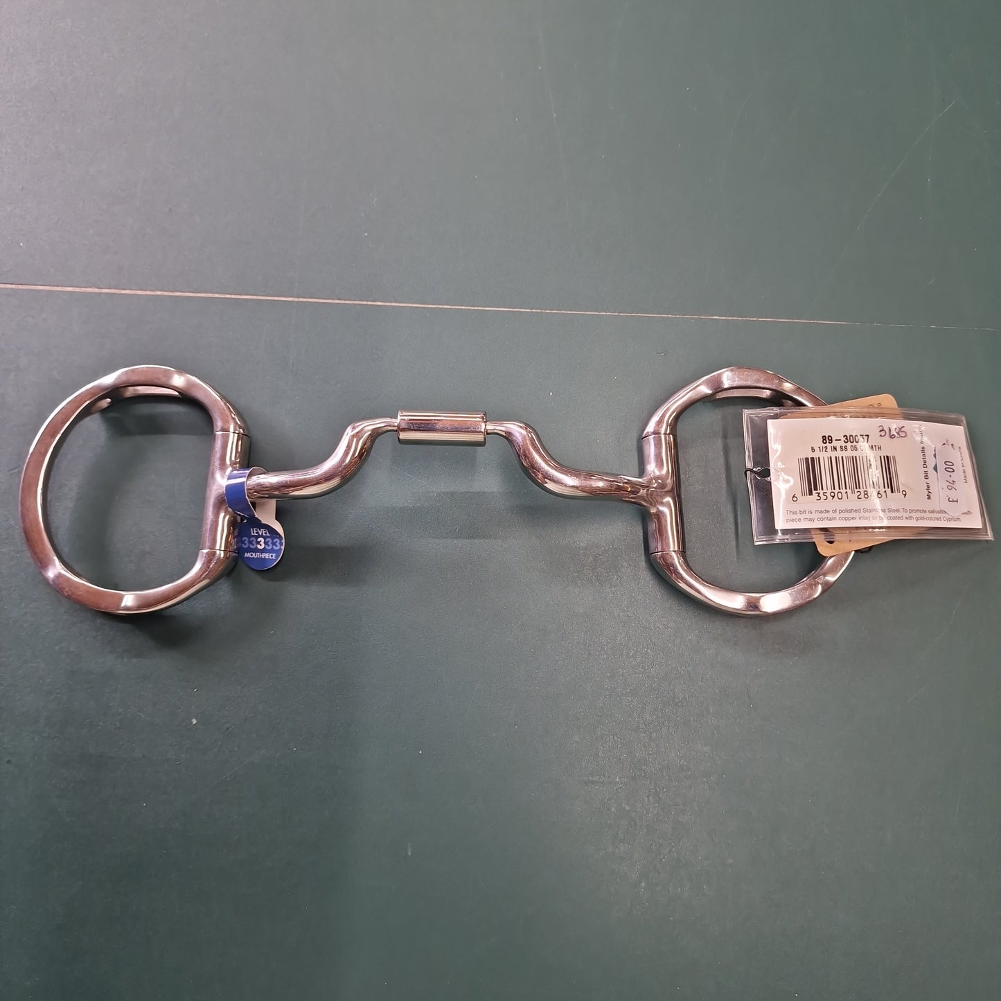 5.5" Myler MB05 Eggbutt with hooks Snaffle bit B685