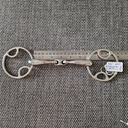 5.5" Bevel Anatomical Curved Lozenge snaffle bit B701