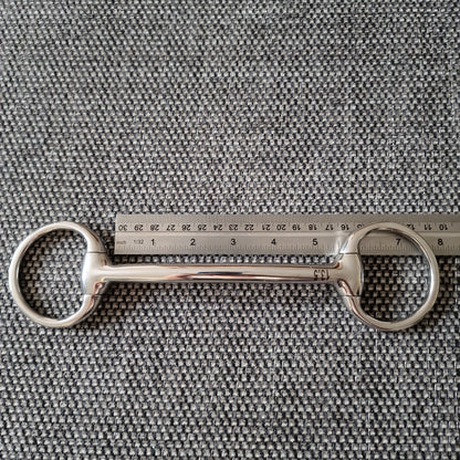 5.25" Eggbutt Anatomical Curved mullen snaffle bit B704