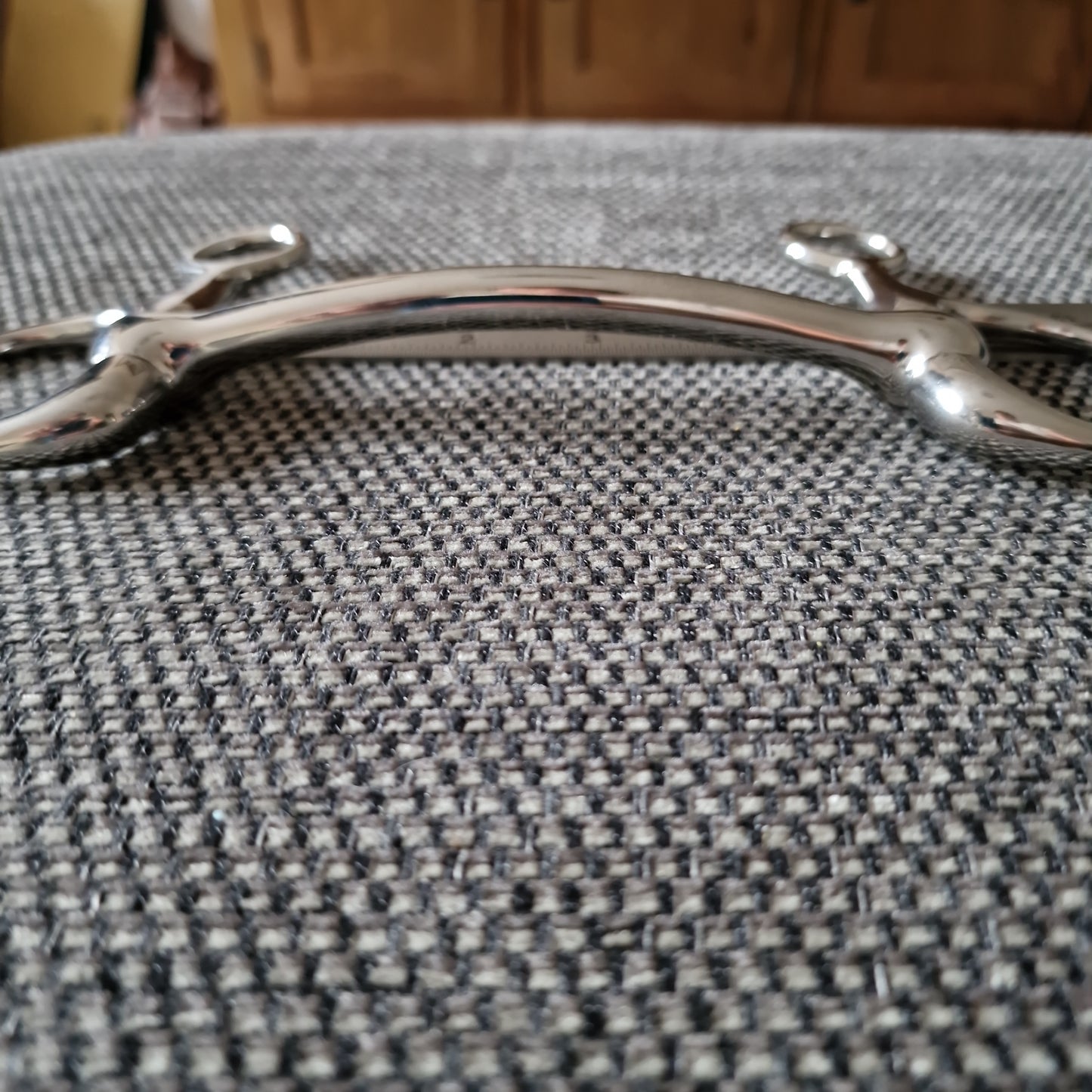 5" Hanging Cheek Mullen Anatomical Curved snaffle bit B706