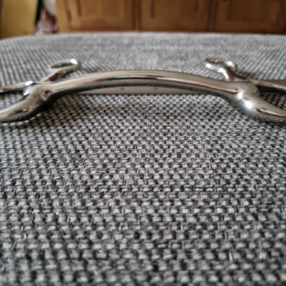 5" Hanging Cheek Mullen Anatomical Curved snaffle bit B706