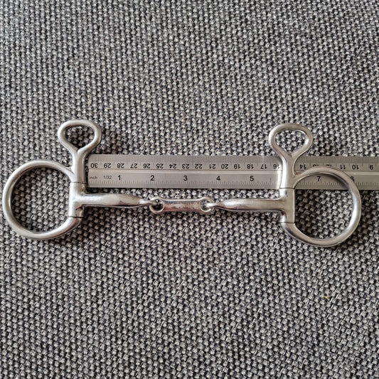 5.5" Myler MB10 Hanging Cheek Snaffle bit B754