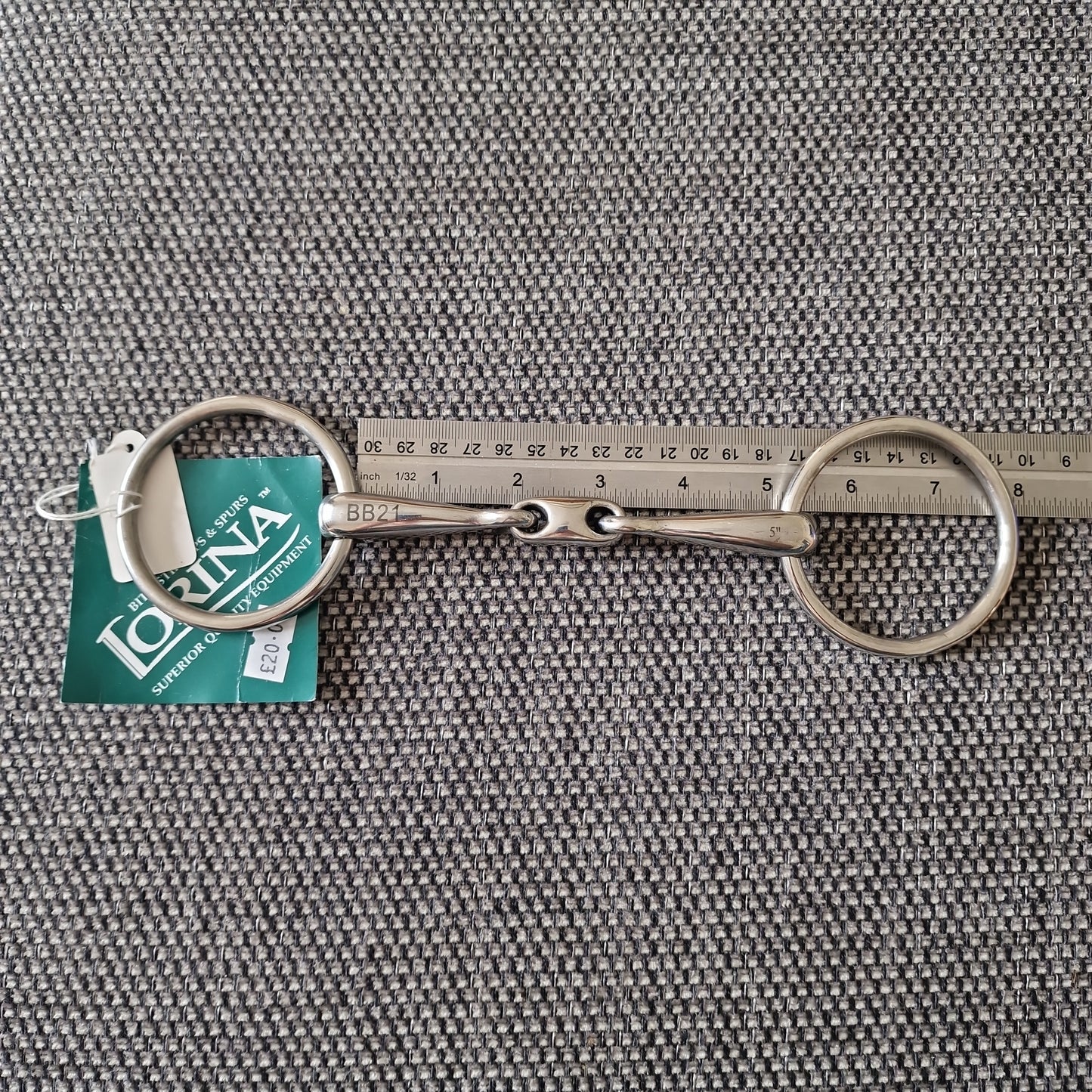 5" loose ring lozenge snaffle bit B836