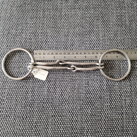 6" Abbey w mouth loose ring snaffle bit B845