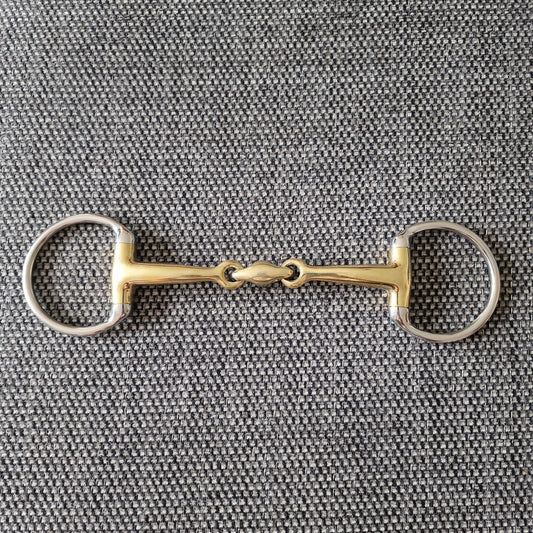 6" Eggbutt copper Lozenge snaffle bit B848