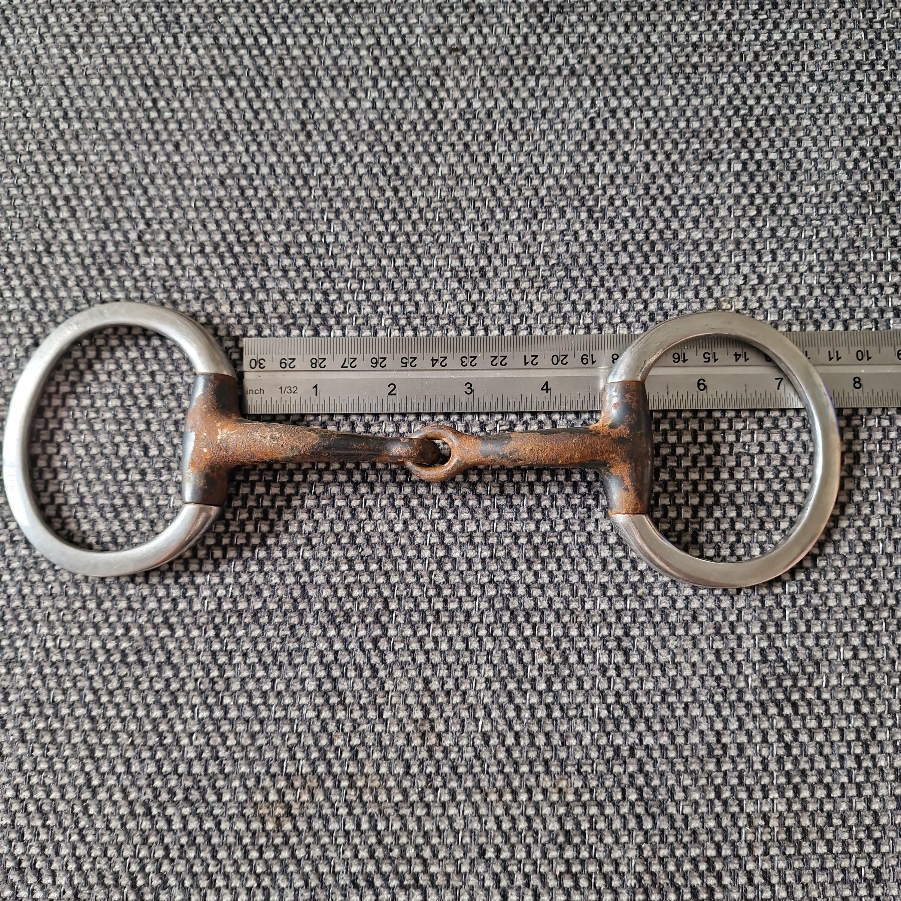 4.5" Eggbutt sweet iron jointed snaffle bit B873 – The Bit Doctor