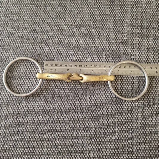 5" Neue Schule Verbindend Lozenge Loose Ring Snaffle bit B886