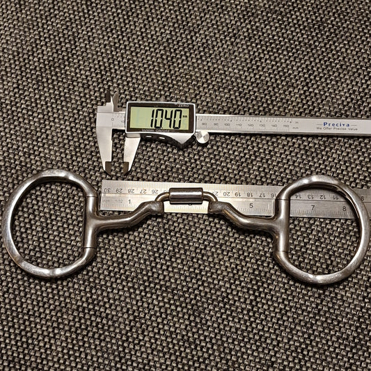 5.5" Myler eggbutt with hooks MB27-pb-w correctional snaffle bit B33