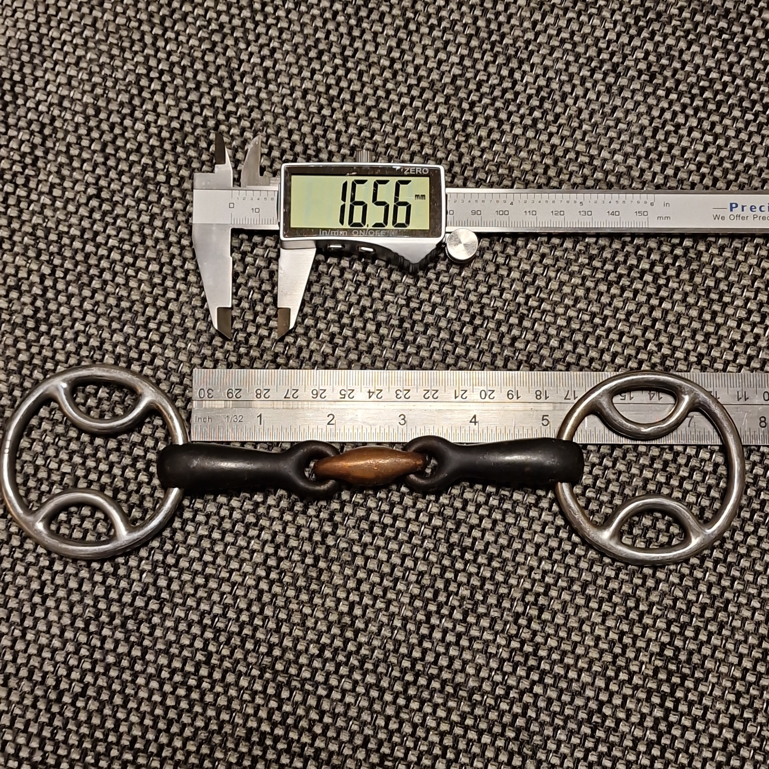 5" loop ring bevel sweet iron copper lozenge snaffle bit B68 – The Bit ...