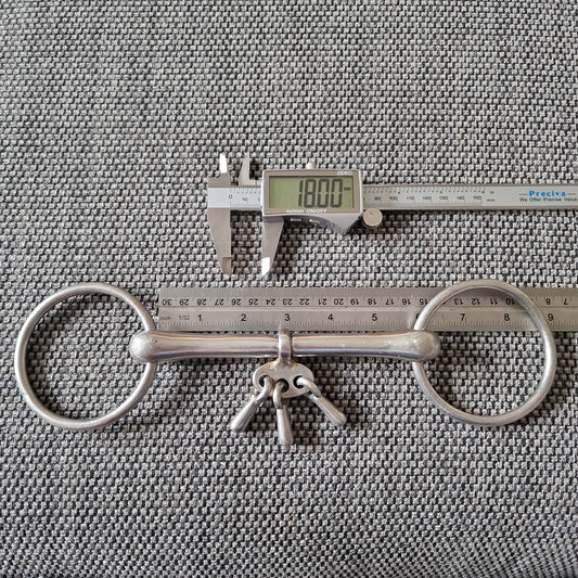 5.75" Loose Ring Mullen breaking keys snaffle bit B538