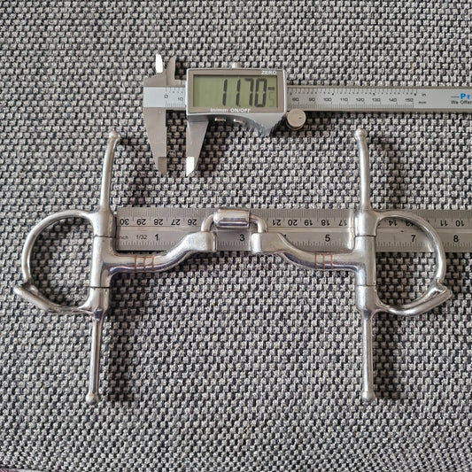 5.5" Full Cheek Correctional barrel port like myler snaffle bit B767