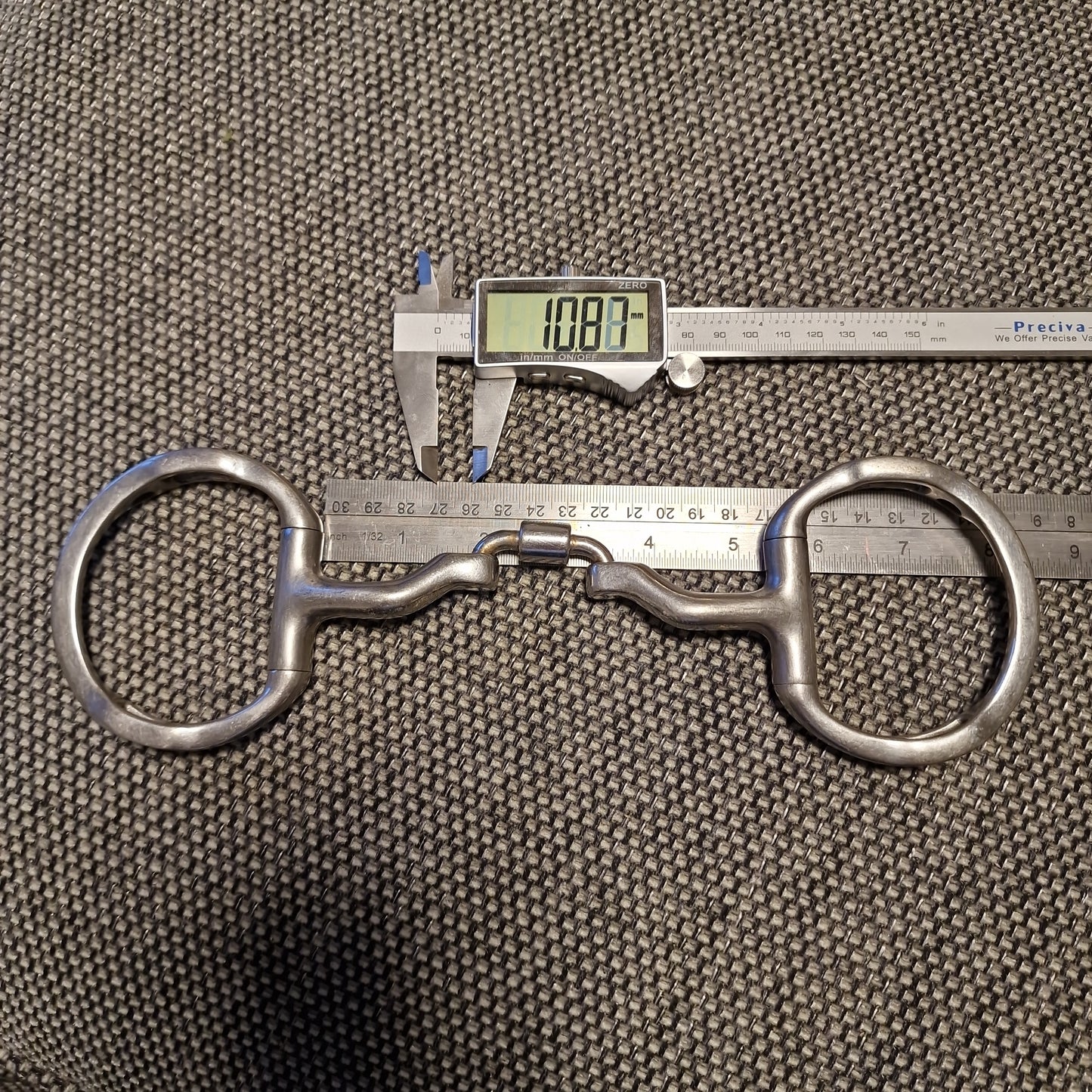 5" Myler eggbutt with hooks MB27-pb-w correctional snaffle bit B931