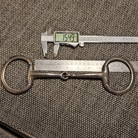 6" Eldonian Eggbutt jointed snaffle bit B1078