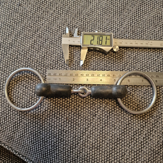 5" loose ring rubber jointed Snaffle bit B743