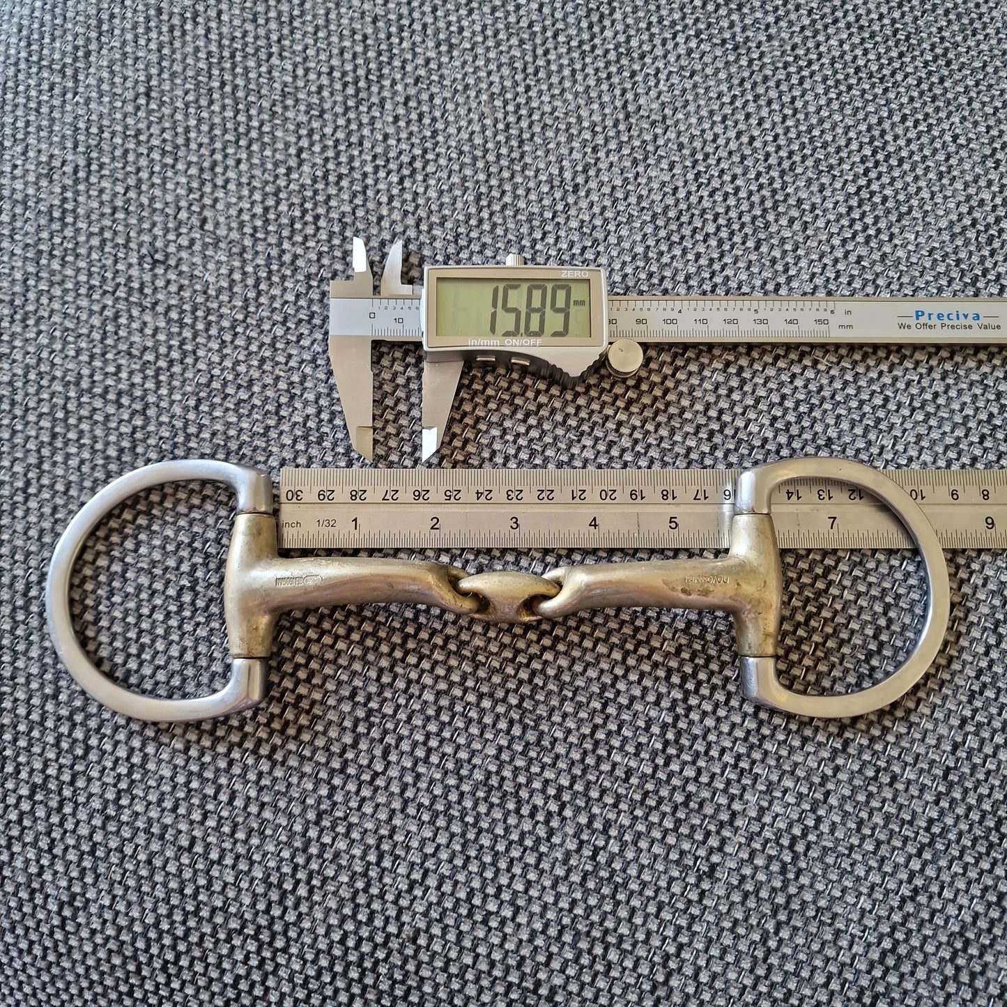 5.5" Sprenger Novocontact eggbutt lozenge snaffle Bit B999