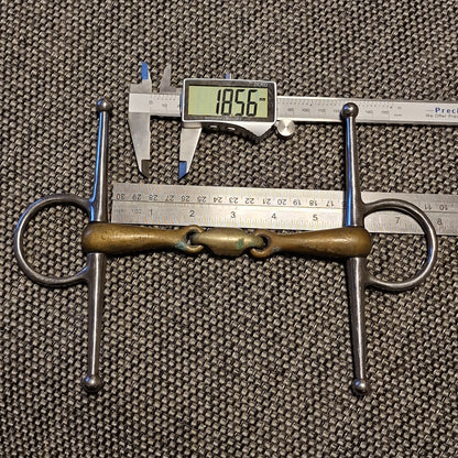5.5" full cheek copper lozenge snaffle bit B882