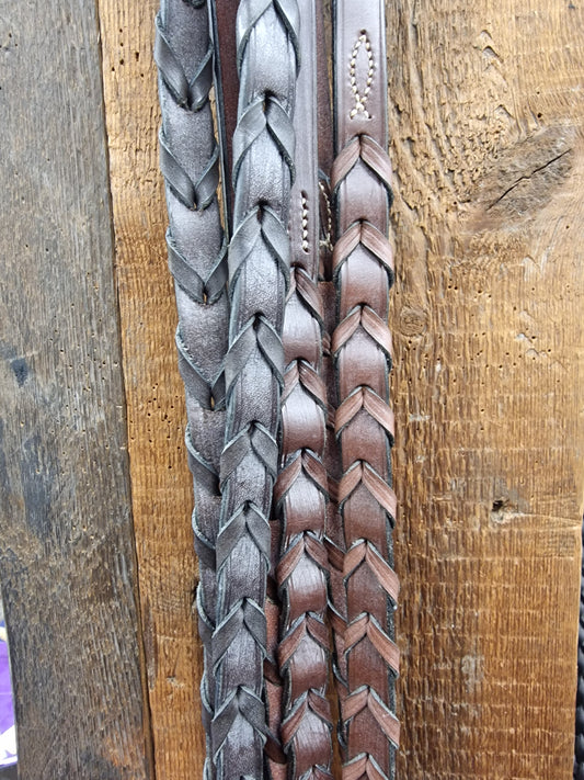 English leather laced reins