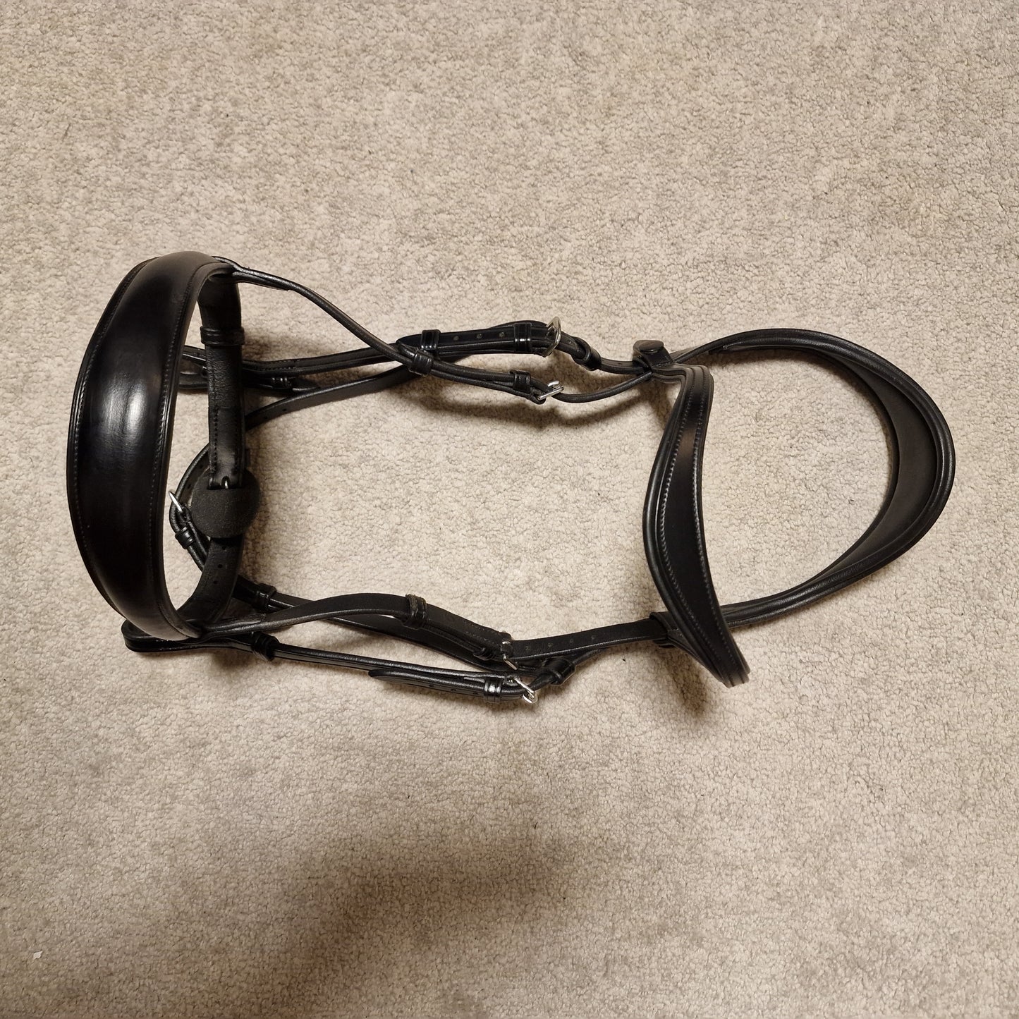 Black horsemanship saddlery bridle full / cob