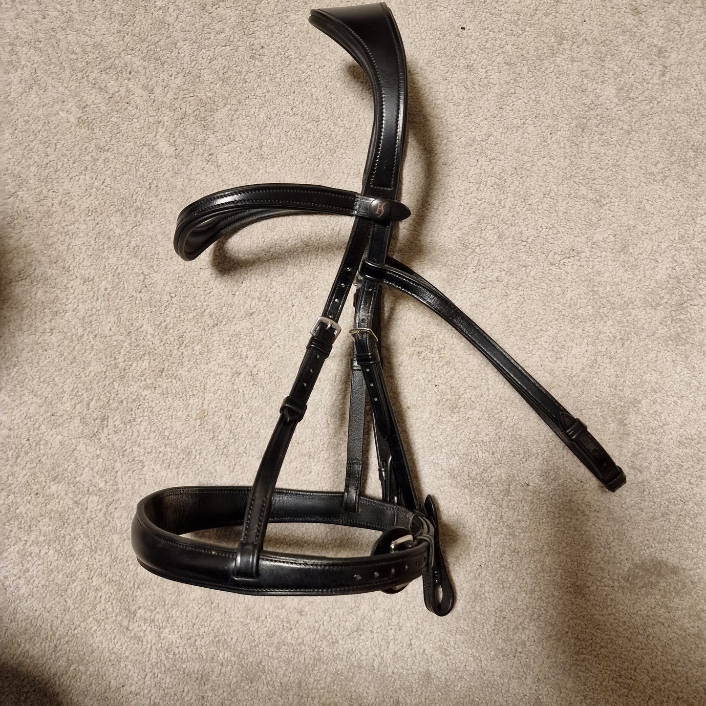 Black horsemanship saddlery bridle full / cob