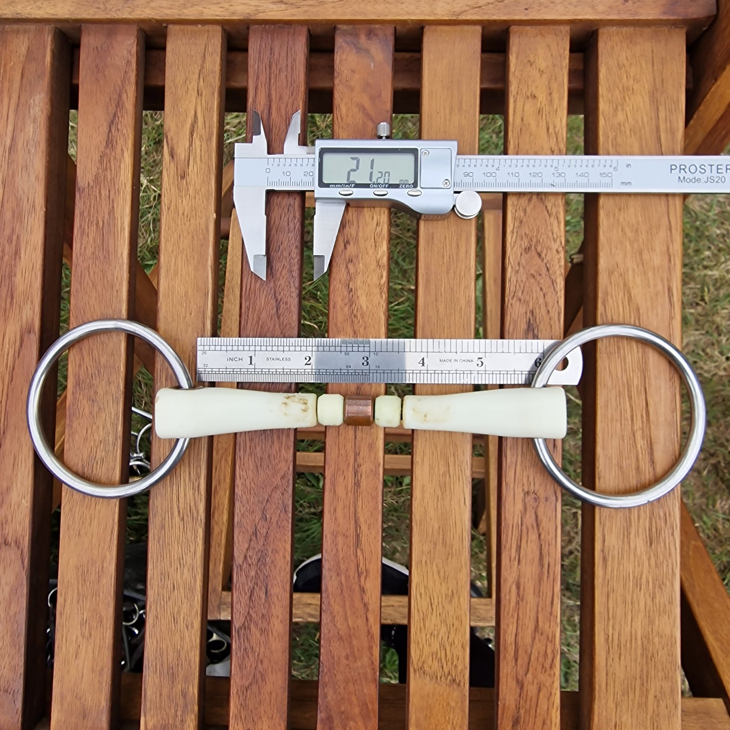 5.75" nathe copper link roller loose ring snaffle Bit B1388